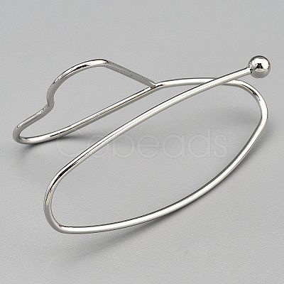 Iron Cuff Bangles for Women BJEW-WH0041-06P-1