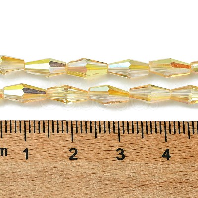 Transparent Electroplate Glass Beads Strands GLAA-K064-05A-HP01-1