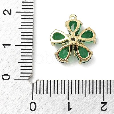 Brass Micro Pave Cubic Zirconia Pendants KK-S514-02F-G-1