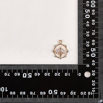 Brass Micro Pave Cubic Zirconia Pendants FIND-SZ0002-62-1