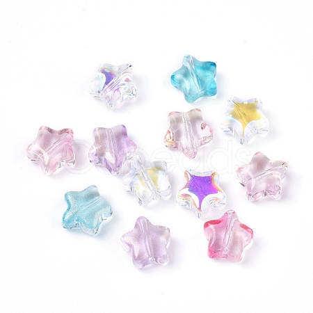 Electroplate Glass Beads X-EGLA-E059-G-1