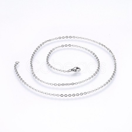 Non-Tarnish 304 Stainless Steel Cable Chains Necklaces NJEW-F226-04P-08-1