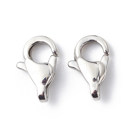 Tarnish Resistant 304 Stainless Steel Lobster Claw Clasps STAS-Q048-1-1