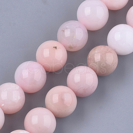 Natural Pink Opal Beads Strands G-S333-10mm-017-1