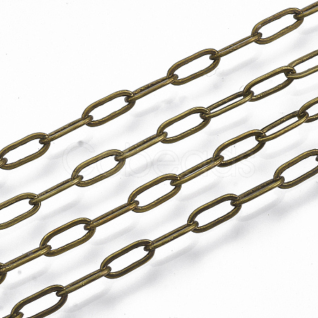 Brass Paperclip Chains X-CHC-S008-001D-AB-1