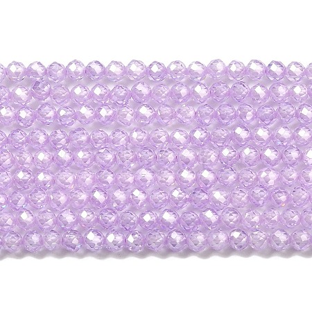 Cubic Zirconia Bead Strands ZIRC-C006-01B-09-1