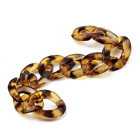 Handmade Transparent Acrylic Curb Chains X-AJEW-JB00740-02-1