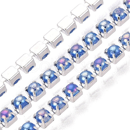 Iron & ABS Plastic Imitation Pearl Tennis Chains CH-Q006-01A-12-1