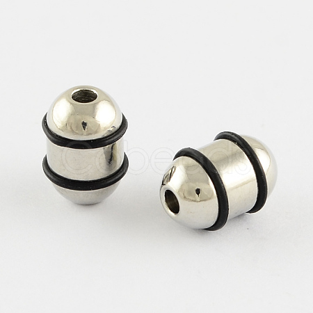 Stainless Steel Barrel Beads STAS-Q175-06-1