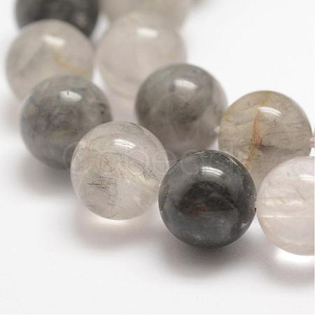 Natural Cloudy Quartz Beads Strands G-E376-8mm-01-1