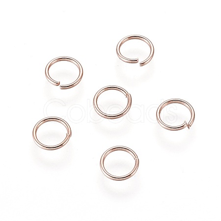 304 Stainless Steel Open Jump Rings STAS-O098-01RG-06-1