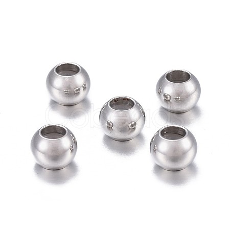 201 Stainless Steel Beads STAS-P238-02P-02-1
