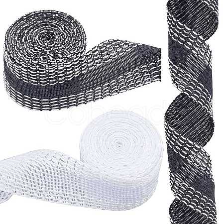 6 Rolls 2 Colors Polyester Ribbon OCOR-GF0001-37-1