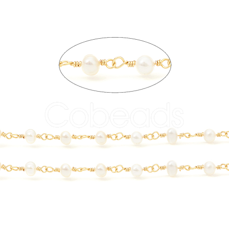 3.28 Feet Brass Handmade Beaded Chain X-CHC-I031-05A-1
