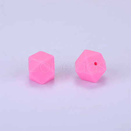 Hexagonal Silicone Focal Beads SI-JX0020A-89-1