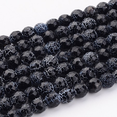 Crackle Agate Beads Strands G-A002-1-1