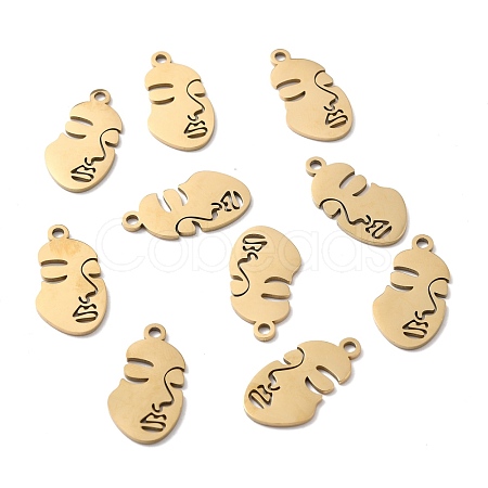 Ion Plating(IP) 304 Stainless Steel Pendants STAS-F271-09B-G-1