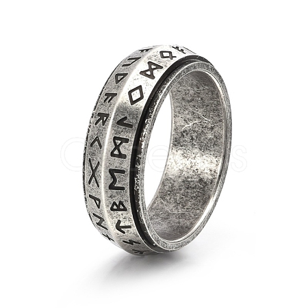 Rotatable Stainless Steel Finger Ring PW-WG27E87-28-1