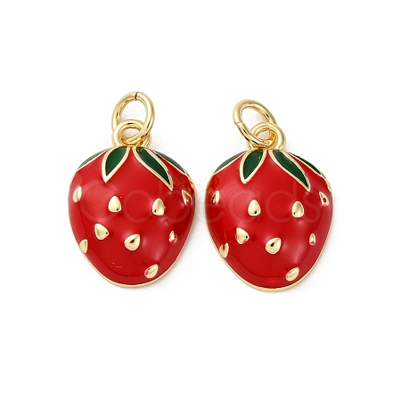 Brass Enamel Pendants KK-S525-10G-A-1