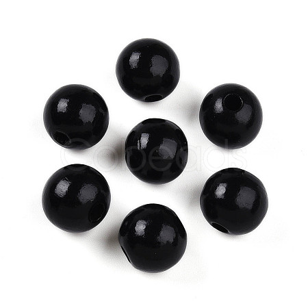 Painted Natural Wood Beads WOOD-A018-16mm-20-1