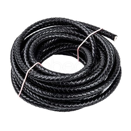 Braided Leather Cord with Core WL-F009-B02-8mm-1