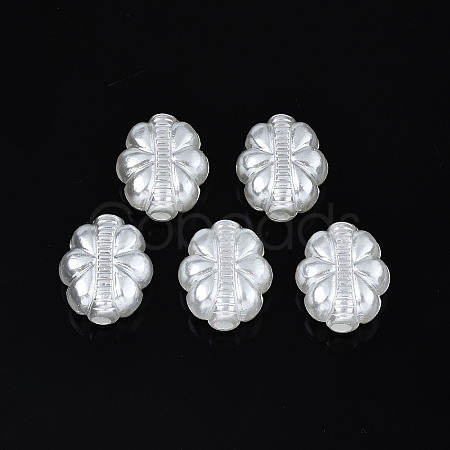 ABS Plastic Imitation Pearl Beads OACR-N008-124-1