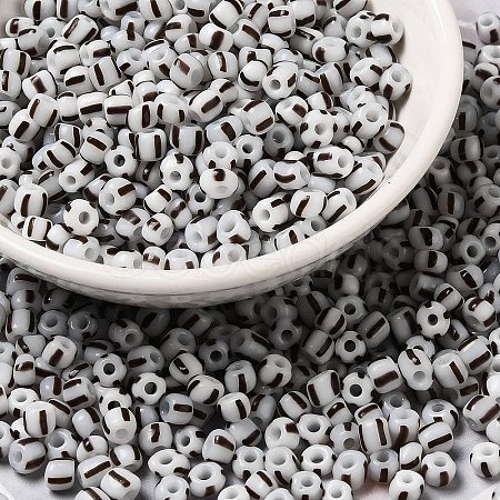 6/0 Opaque Colours Seep Glass Seed Beads X-SEED-F003-04A-12-1