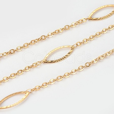 3.28 Feet Ion Plating(IP) 304 Stainless Steel Cable Chains X-CHS-E020-01G-1