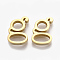 304 Stainless Steel Pendants, Golden, Letter, Letter.G, 13x10x3mm, Hole: 1.8mm