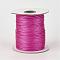 Eco-Friendly Korean Waxed Polyester Cord, Fuchsia, 1mm, about 169.51~174.98 Yards(155~160m)/Roll