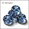 K9 Glass, Imitation Austrian Crystal Beads, Grade AAA, Faceted, Flat Round, Prussian Blue, 8x3.5mm, Hole: 0.9~1mm