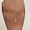 Alloy Rhinestone Sun Pendant Necklaces for Women, Golden, Rose, 16.14 inch(41cm)