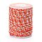 4-Ply Polycotton Cord Metallic Cord, Handmade Macrame Cotton Rope, for String Wall Hangings Plant Hanger, DIY Craft String Knitting, Orange Red, 1.5mm, about 4.3 yards(4m)/roll