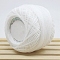 45g Cotton Size 8 Crochet Threads, Embroidery Floss, Yarn for Lace Hand Knitting, Floral White, 1mm