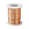 Bare Round Copper Wire, Raw Copper Wire, Copper Jewelry Craft Wire, 26 Gauge, 0.4mm, about 98.42 Feet(30m)/roll