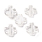 Natural Quartz Crystal Beads, Rock Crystal Cross Beads, 10x10x4mm, Hole: 1.2mm