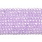 Cubic Zirconia Bead Strands, Faceted Rondelle, Plum, 3mm, Hole: 0.6mm, about 131pcs/strand, 15.16 inch(38.5cm)