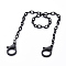 Personalized ABS Plastic Cable Chain Necklaces, Handbag Chains, with Plastic Lobster Claw Clasps, Black, 22.24 inch(56.5cm)