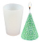 Christmas Theme DIY Cone Candle Silicone Molds, for Scented Candle Making, White, 74x53mm, Inner Diameter: 41mm