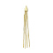 Brass Round Snake Chains Tassel Big Pendants, Golden, 65.5x4.5x2mm, Hole: 1.2mm