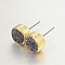 Flat Round Natural Druzy Agate Stud Earrings, with Golden Plated Brass Findings, Slate Gray, 10x6~7mm, Pin: 0.8mm