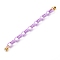 Acrylic Cable Chain Phone Case Chain, Anti-Slip Phone Finger Strap, Phone Grip Holder for DIY Phone Case Decoration, Golden, Medium Purple, 17.9cm