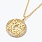 Brass Micro Pave Clear Cubic Zirconia Pendant Necklaces, Flat Round with Letter, Real 18K Gold Plated, Letter.G, 16.14~17.20 inch(41~43.7cm)