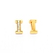 Alloy Slide Charms, with Crystal Rhinestone and Initial Letter A~Z, Letter.I, I: 11.5x6.5x4mm, Hole: 1.5x8mm