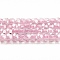 Cubic Zirconia Bead Strands, Faceted Rondelle, Pearl Pink, 3x2mm, Hole: 0.6mm, about 164~172pcs/strand, 14.57~14.88 inch(37~37.8cm)