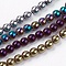 Non-magnetic Synthetic Hematite Beads Strands, Grade A, Round, Mixed Color, 4mm, Hole: 1mm, about 95~100pcs/strand, 15.5 inch