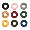 Painted Natural Poplar Wood Links, Donut, Mixed Color, 18x2.5mm, Hole: 1.6mm