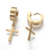 304 Stainless Steel Hoop Earrings EJEW-O087-01-2