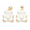 Brass Enamel Pendants KK-A153-06G-G-2