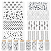 8Pcs 8 Styles PVC Plastic Waterproof Decorative Sticker Labels DIY-SP0004-93A-1